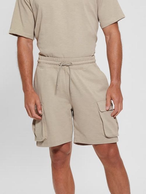Guess Eco Nilo Cargo Shorts Beige | GUESS-SN31512