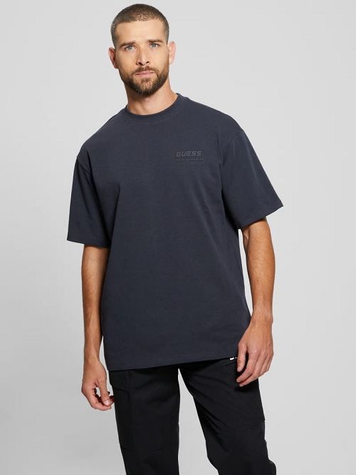 Guess Eco Nilo Oversized Tee Zwart | GUESS-SN31558
