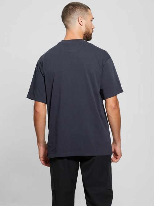 Guess Eco Nilo Oversized Tee Zwart | GUESS-SN31558