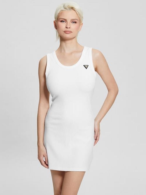 Guess Eco Nyra Rib Dress Wit | GUESS-SN26883