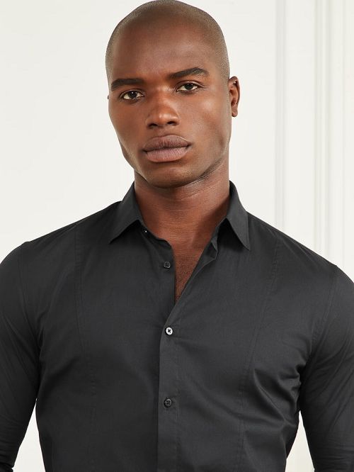 Guess Eco Oliver Shirt Zwart | GUESS-SN31172