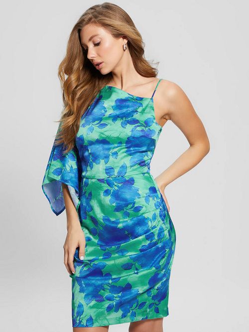 Guess Eco One-Shoulder Sadie Dress Blauw | GUESS-SN26720