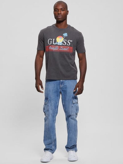 Guess Eco Pacific Coast Tee Grijs | GUESS-SN30523