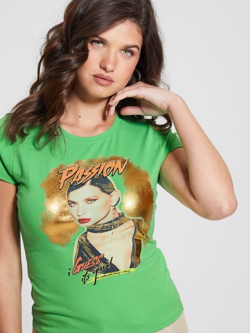 Guess Eco Passion Tee Groen | GUESS-SN27315