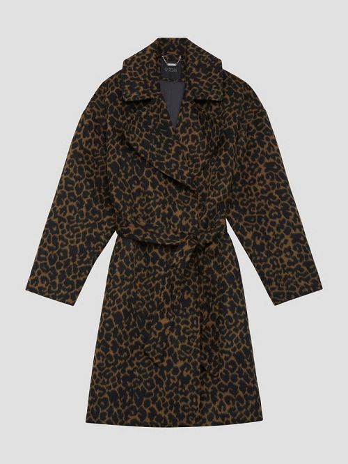 Guess Eco Patrizia Belted Coat Bruin | GUESS-SN27962