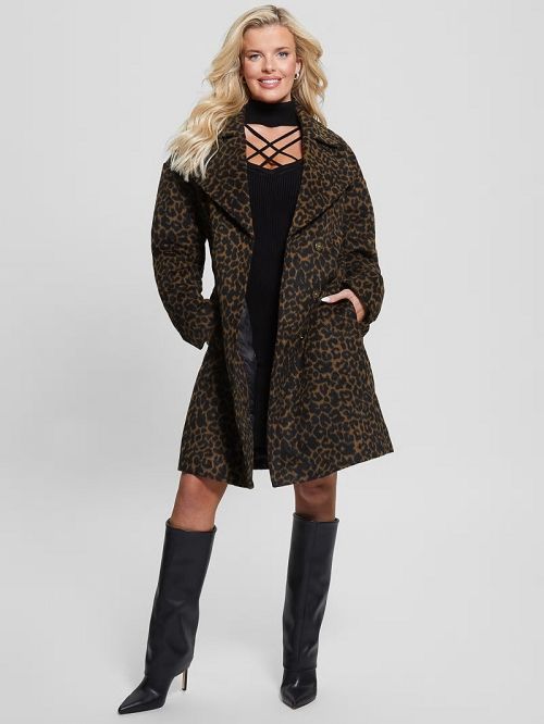 Guess Eco Patrizia Belted Coat Bruin | GUESS-SN27962