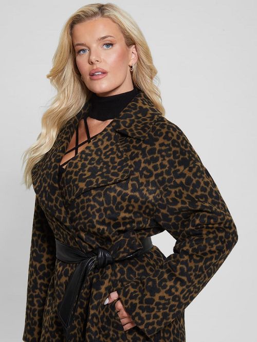 Guess Eco Patrizia Belted Coat Bruin | GUESS-SN27962
