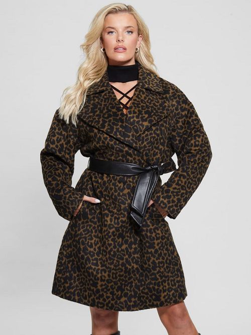 Guess Eco Patrizia Belted Coat Bruin | GUESS-SN27962