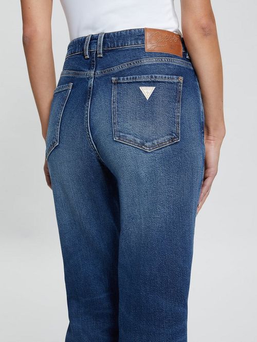 Guess Eco Paulette Flare Split Denim Pants Blauw | GUESS-SN26649