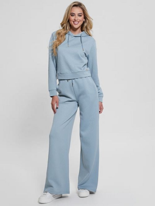 Guess Eco Peony Crop Hoodie Blauw | GUESS-SN28410