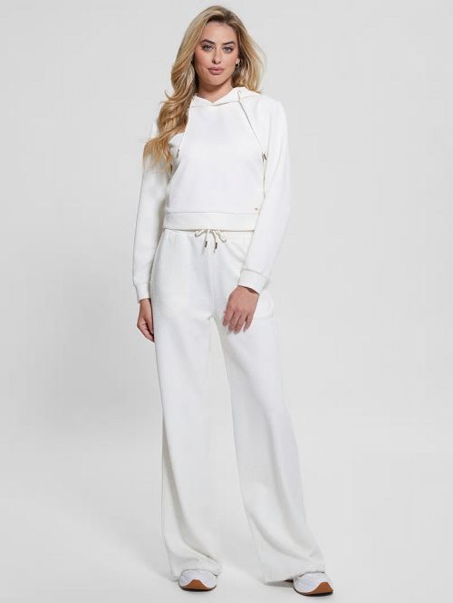 Guess Eco Peony Crop Hoodie Wit | GUESS-SN28406