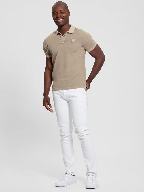 Guess Eco Pique Polo Beige | GUESS-SN31120