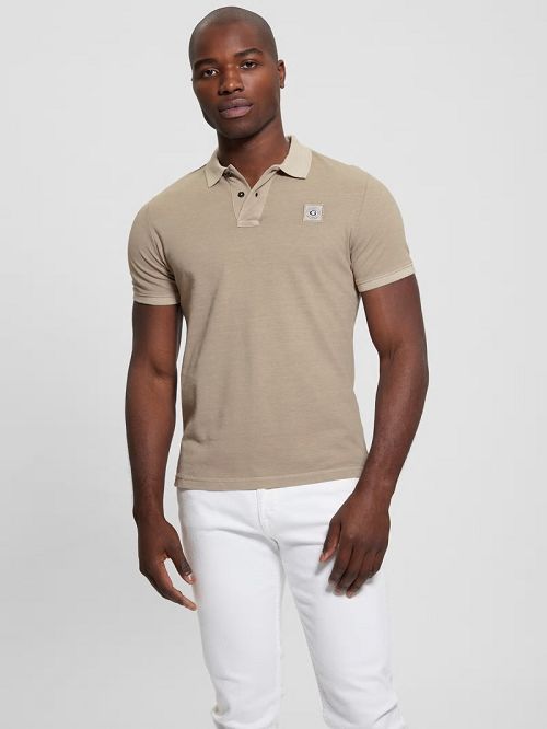 Guess Eco Pique Polo Beige | GUESS-SN31120