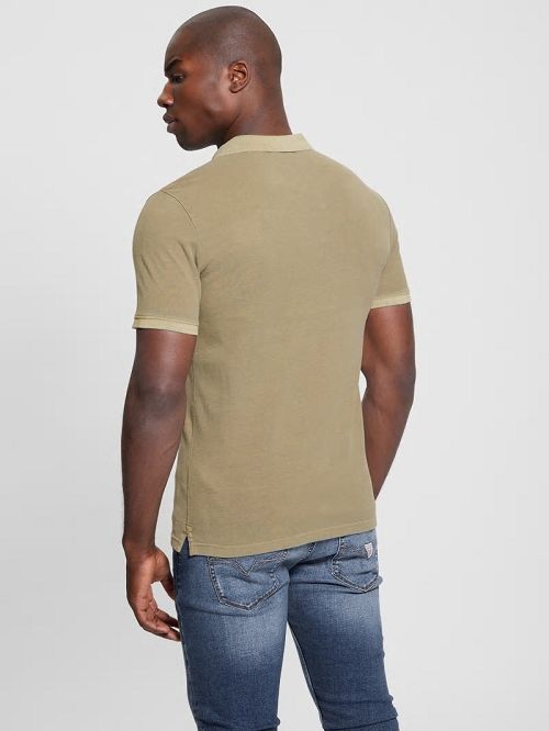 Guess Eco Pique Polo Bruin | GUESS-SN31218