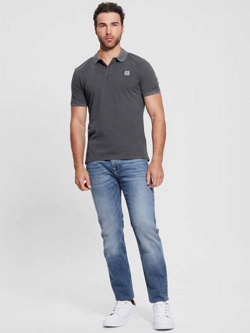Guess Eco Pique Polo Grijs | GUESS-SN31125