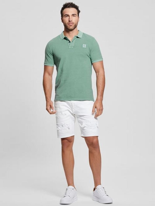 Guess Eco Pique Polo Turquoise | GUESS-SN31119