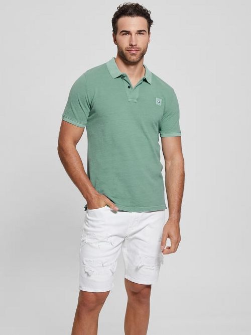 Guess Eco Pique Polo Turquoise | GUESS-SN31119