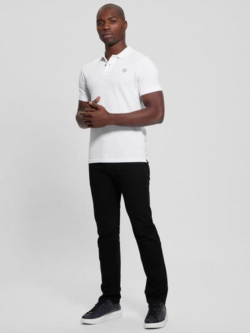 Guess Eco Pique Polo Wit | GUESS-SN31126