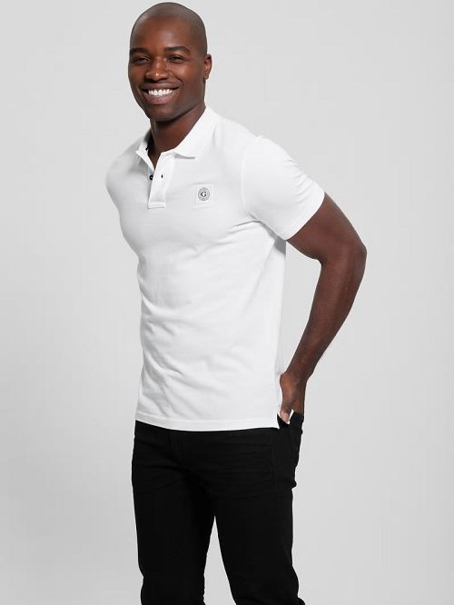 Guess Eco Pique Polo Wit | GUESS-SN31126