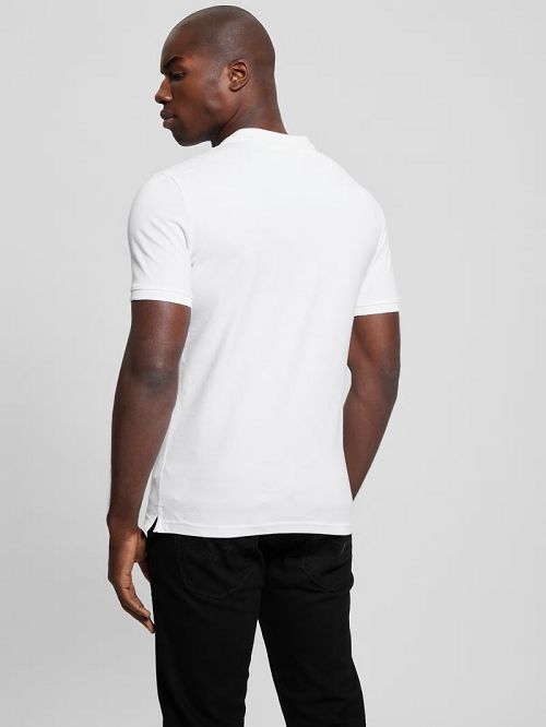 Guess Eco Pique Polo Wit | GUESS-SN31126