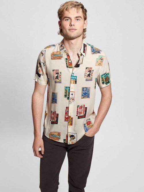 Guess Eco Post Card Shirt Multi | GUESS-SN31151