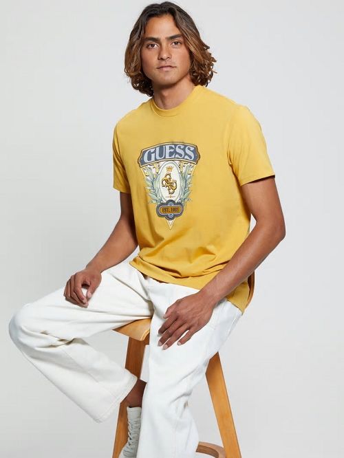 Guess Eco Quatro G Crest Tee Wit | GUESS-SN30618