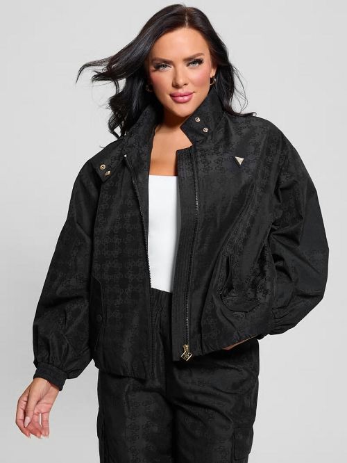 Guess Eco Quattro G Signature Jacket Zwart | GUESS-SN27972