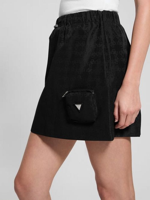 Guess Eco Quattro G Signature Skirt Zwart | GUESS-SN28480