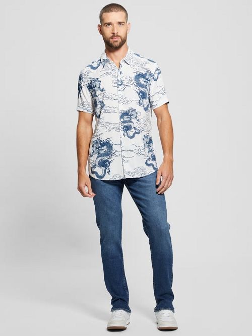 Guess Eco Rayo Dragon Shirt Blauw | GUESS-SN31228