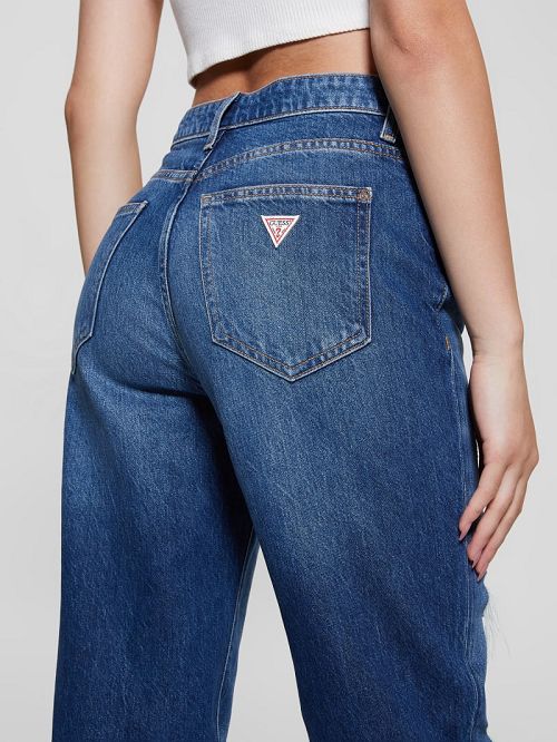 Guess Eco Relaxed Straight Destroyed Jeans Blauw | GUESS-SN26596