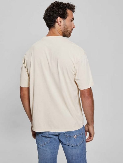 Guess Eco Retro Model Tee Beige | GUESS-SN30694