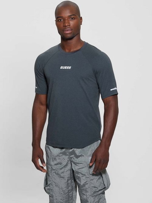 Guess Eco Rigel Tee Zwart | GUESS-SN30686