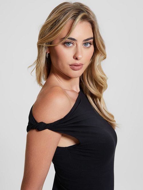 Guess Eco Rita Twisted Top Zwart | GUESS-SN27645