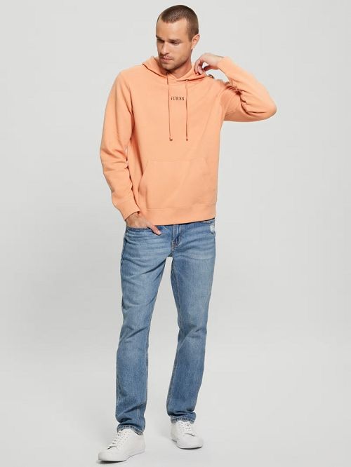 Guess Eco Roy Embroidered Logo Hoodie Oranje | GUESS-SN30934