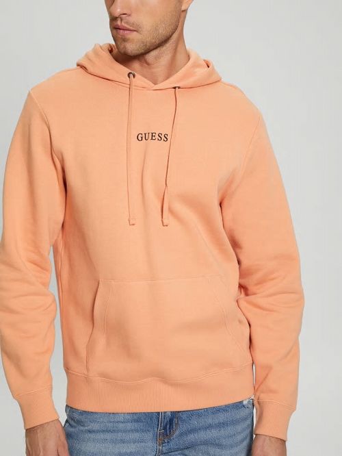 Guess Eco Roy Embroidered Logo Hoodie Oranje | GUESS-SN30934