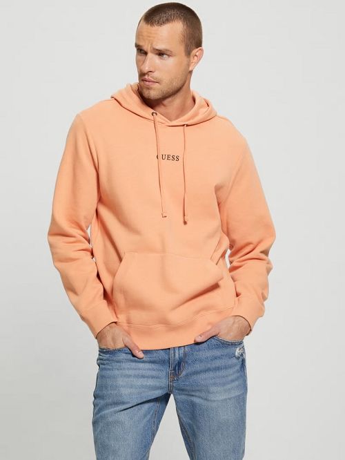 Guess Eco Roy Embroidered Logo Hoodie Oranje | GUESS-SN30934