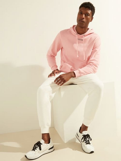 Guess Eco Roy Logo Hoodie Roze | GUESS-SN31463