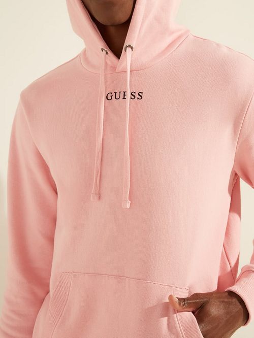 Guess Eco Roy Logo Hoodie Roze | GUESS-SN31463