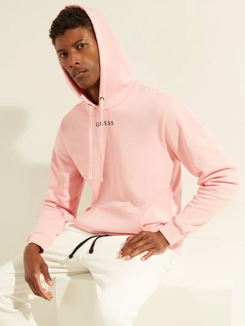 Guess Eco Roy Logo Hoodie Roze | GUESS-SN31463