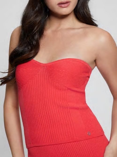 Guess Eco Sahara Rib Sweater Skirt Roze | GUESS-SN28174