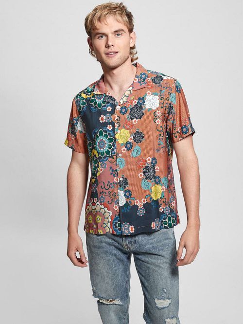 Guess Eco Sandwash Blooms Shirt Multi | GUESS-SN31212