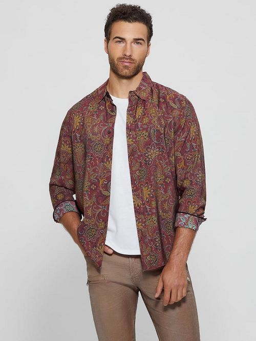 Guess Eco Sandwash Jacobean Shirt Multi | GUESS-SN31122