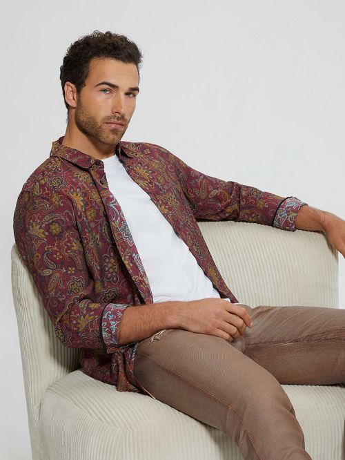 Guess Eco Sandwash Jacobean Shirt Multi | GUESS-SN31122