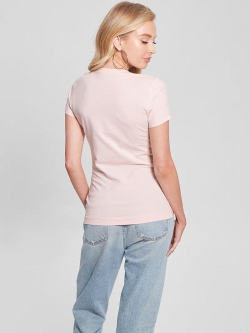 Guess Eco Script Bead Tee Roze | GUESS-SN27118