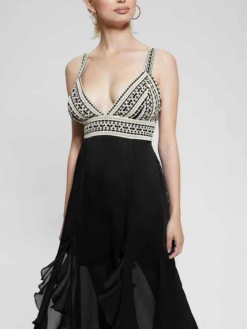 Guess Eco Serena Dress Zwart | GUESS-SN26840