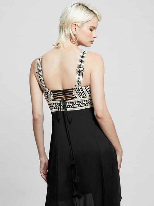 Guess Eco Serena Dress Zwart | GUESS-SN26840