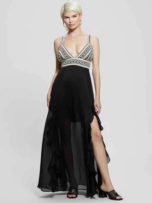 Guess Eco Serena Dress Zwart | GUESS-SN26840