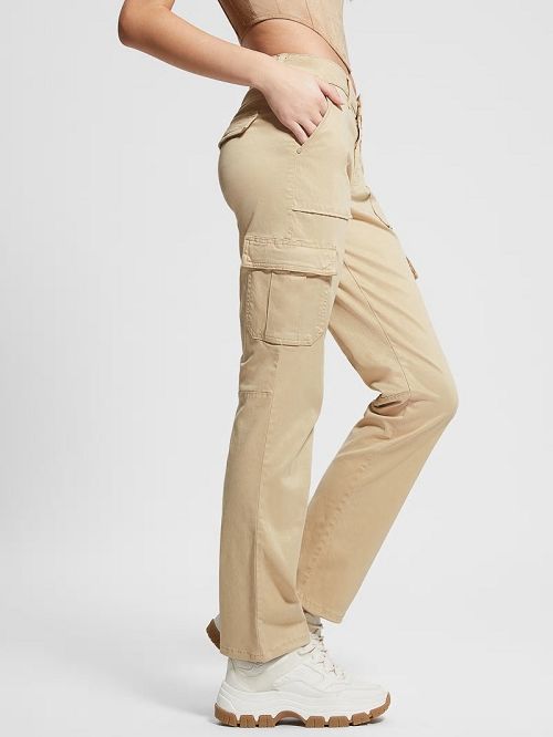 Guess Eco Sexy Cargo Pants Beige | GUESS-SN28307