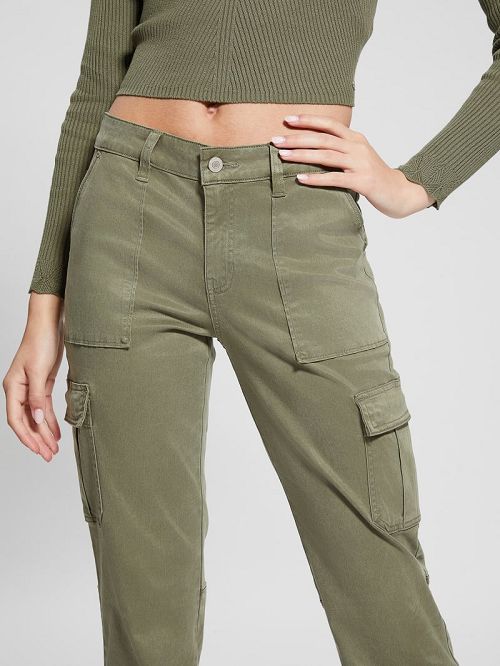 Guess Eco Sexy Cargo Pants Groen | GUESS-SN28310