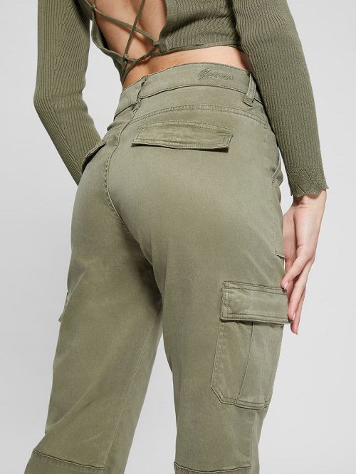 Guess Eco Sexy Cargo Pants Groen | GUESS-SN28310